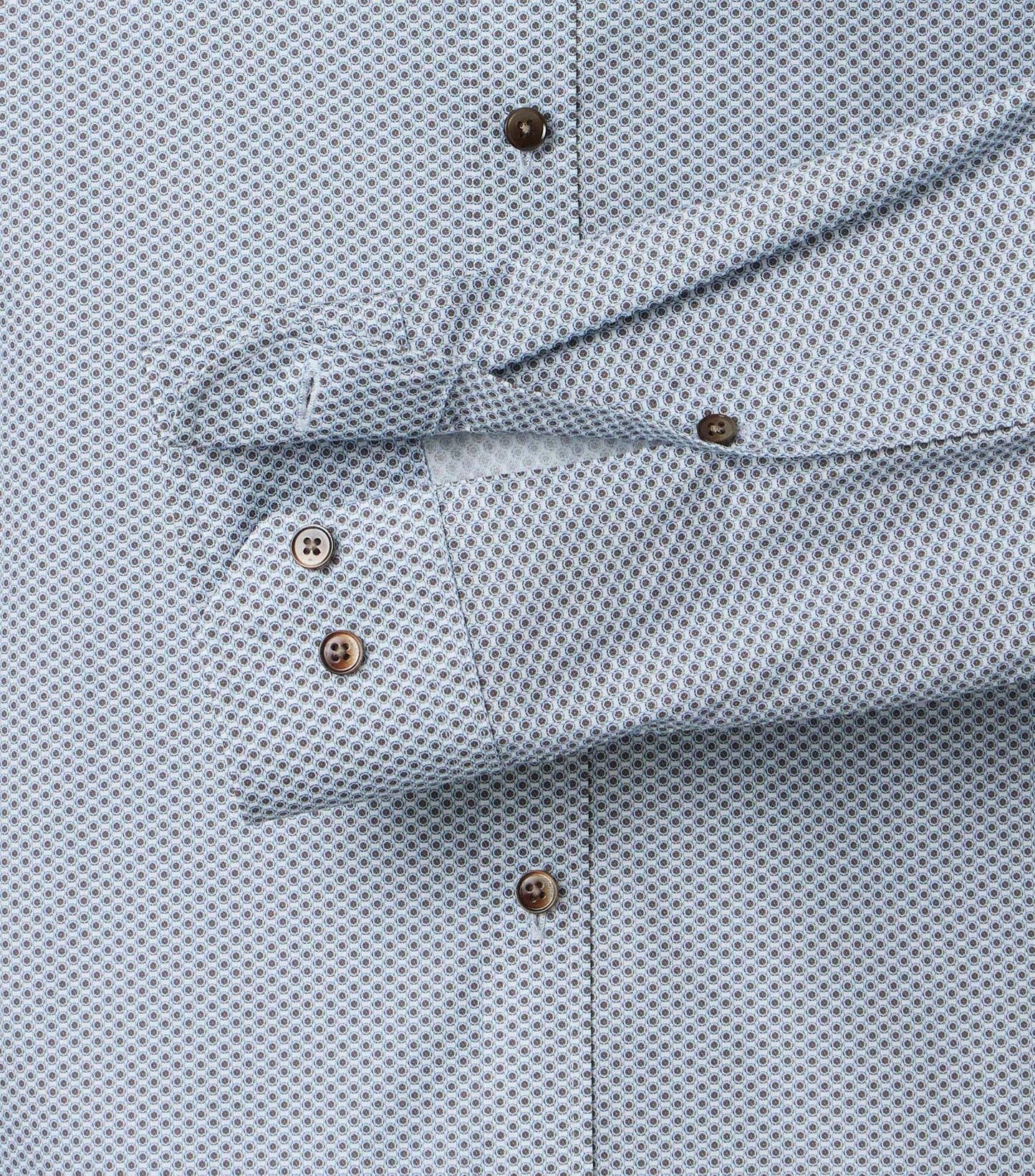 BODY FIT CIRCLE PRINT BRN BUTTON