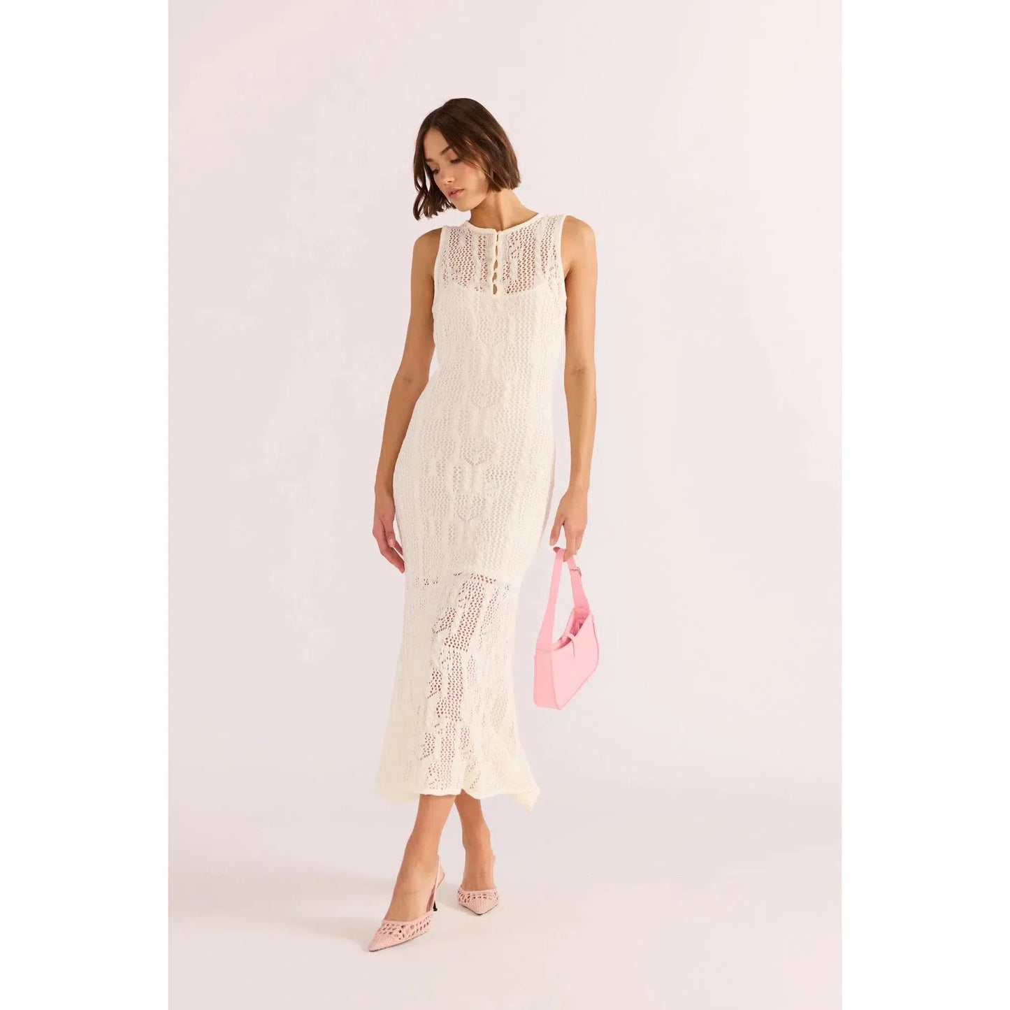 ADELLE KNIT MIDI DRESS-LADIES DRESSES & JUMPERS-MINK PINK-JB Evans Fashions & Footwear