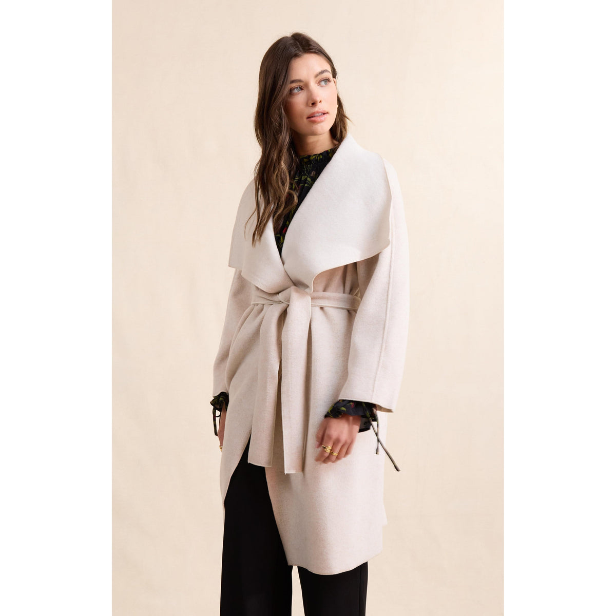 ADLEY BELTED WRAP COAT-LADIES LIGHTWEIGHT COATS & JACKETS-SADIE & SAGE-JB Evans Fashions & Footwear