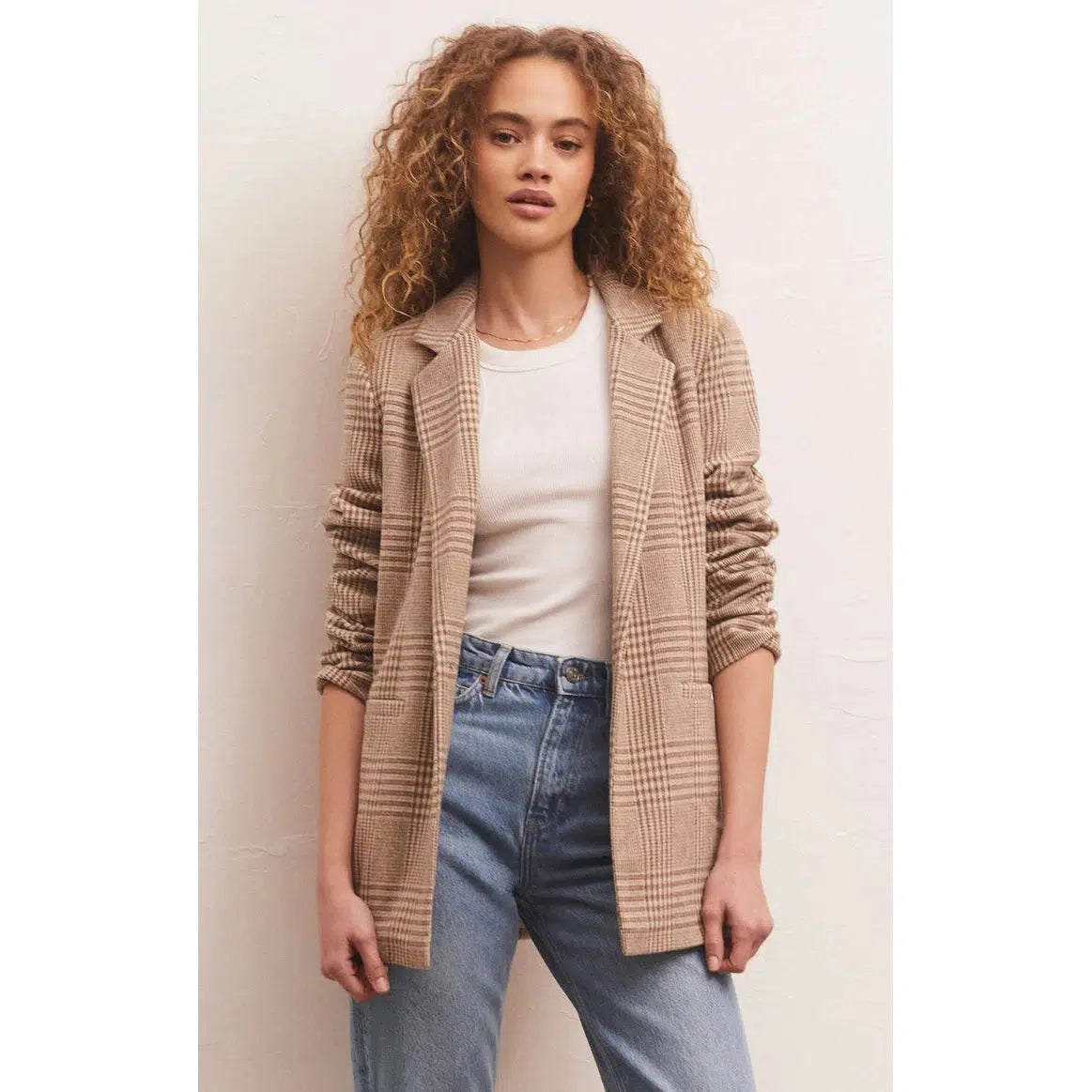 Plaid deals blazer jacket