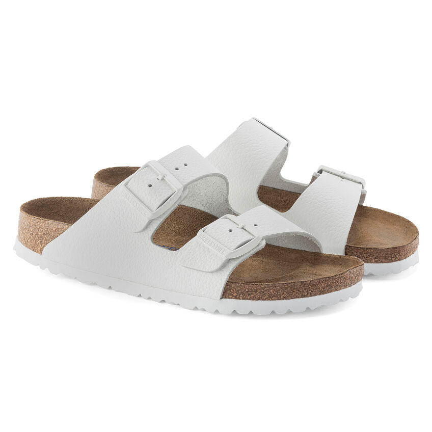 ARIZONA SFB LEATHER WHITE N-LADIES SANDALS-BIRKENSTOCK-JB Evans Fashions & Footwear