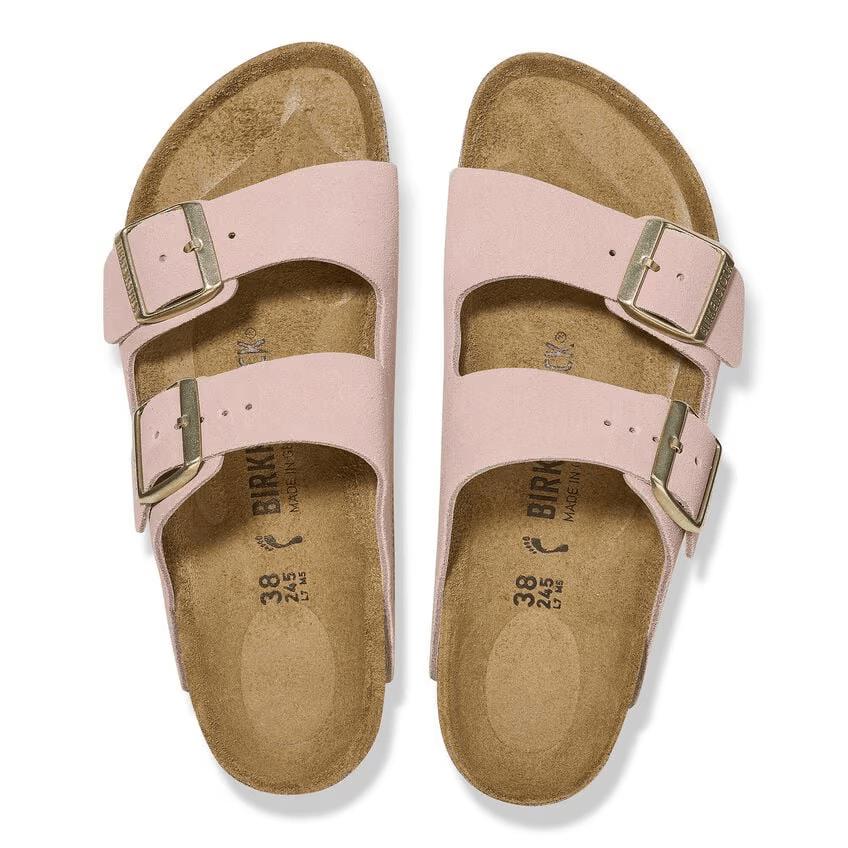 ARIZONA SUEDE LIGHT ROSE-LADIES SANDALS-BIRKENSTOCK-JB Evans Fashions & Footwear