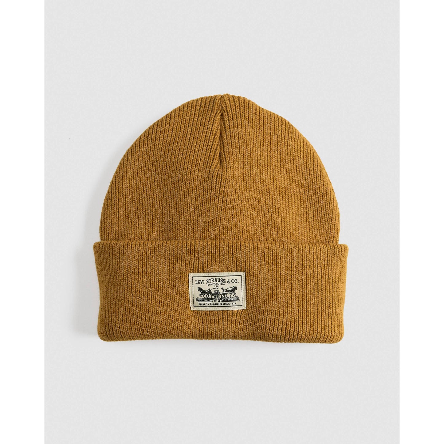 BACKPATCH BEANIE GOLDEN BROWN-HATS-LEVIS-JB Evans Fashions & Footwear