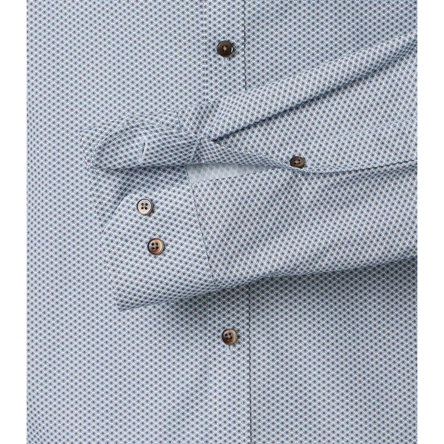 BODY FIT CIRCLE PRINT BRN BUTTON-MENS DRESS SHIRTS-VENTI-JB Evans Fashions & Footwear