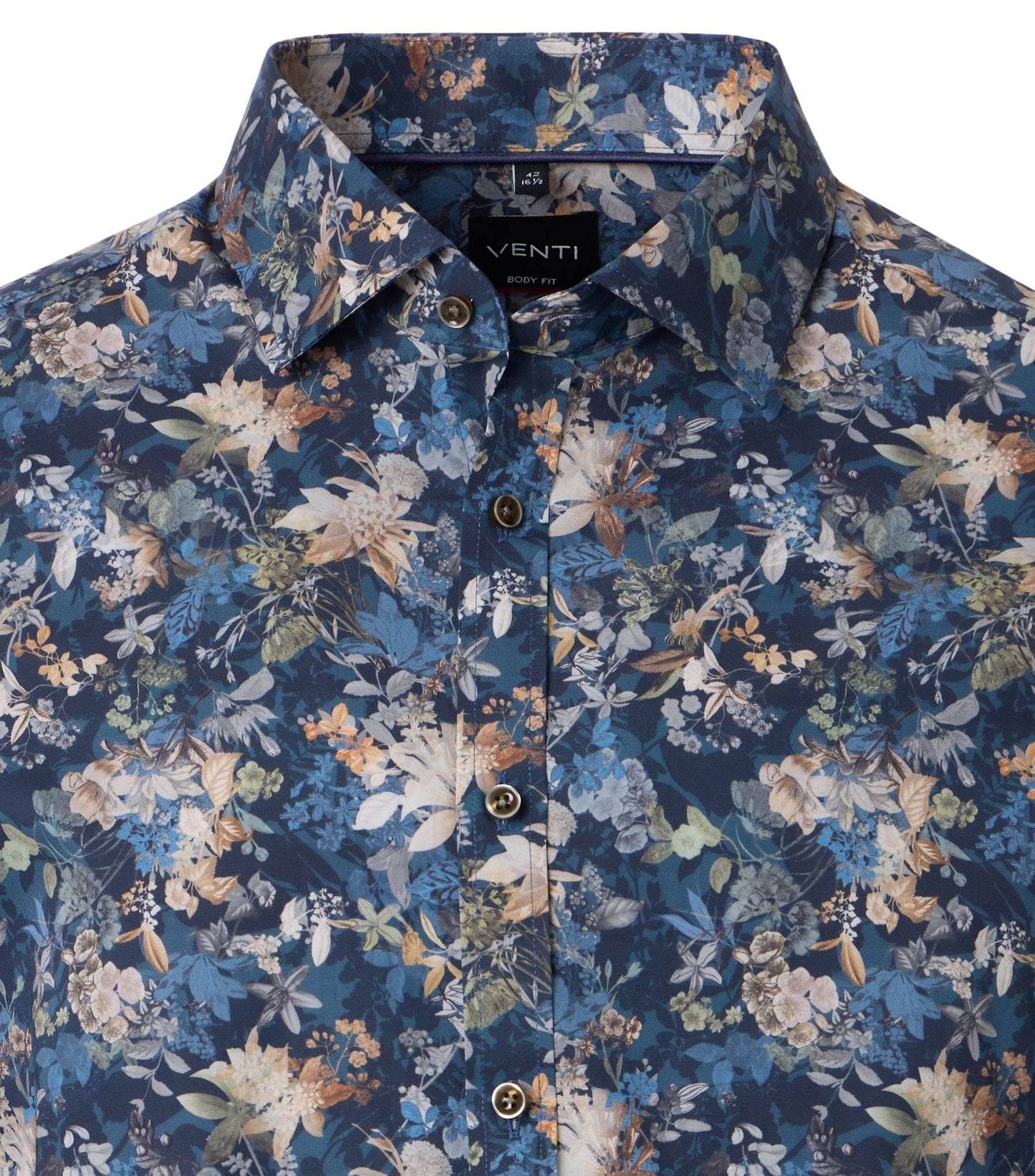 BODY FIT FLORAL PRINT-MENS DRESS SHIRTS-VENTI-JB Evans Fashions & Footwear