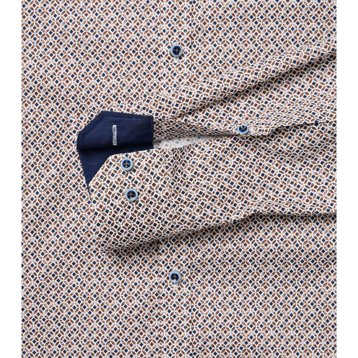 BODY FIT GEO PATTERN-MENS DRESS SHIRTS-VENTI-JB Evans Fashions & Footwear