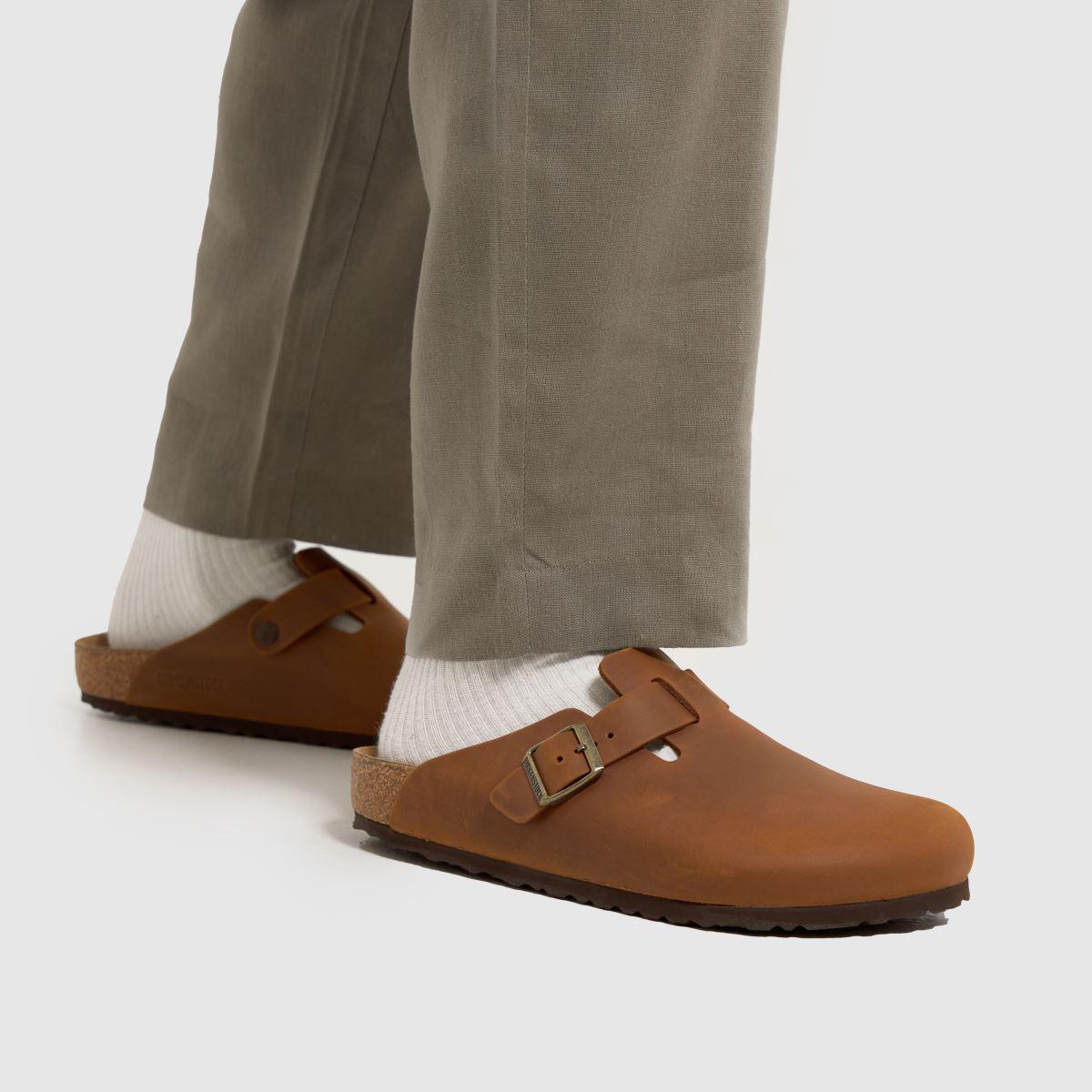 BOSTON OILED LEATHER COGNAC R-SANDALS-BIRKENSTOCK-JB Evans Fashions & Footwear