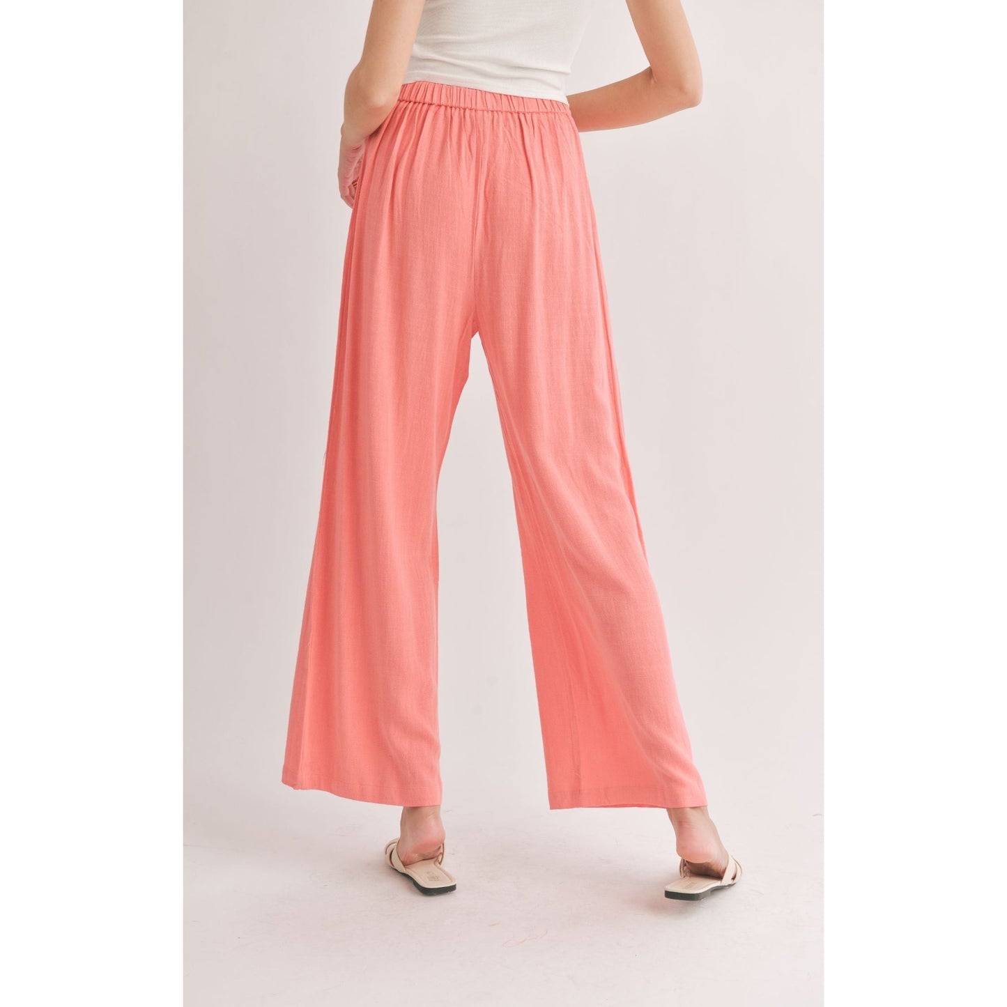 BOTANICAL LINEN BACK ELASTIC TROUSERS-LADIES PANTS-SADIE & SAGE-JB Evans Fashions & Footwear