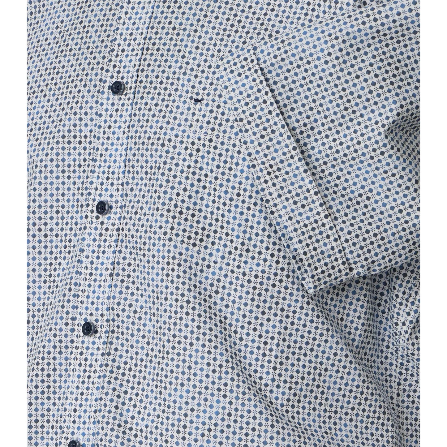CASUAL FIT DIAMOND PRINT S/S B.D-MENS SHIRTS-CASA C MODA-JB Evans Fashions & Footwear