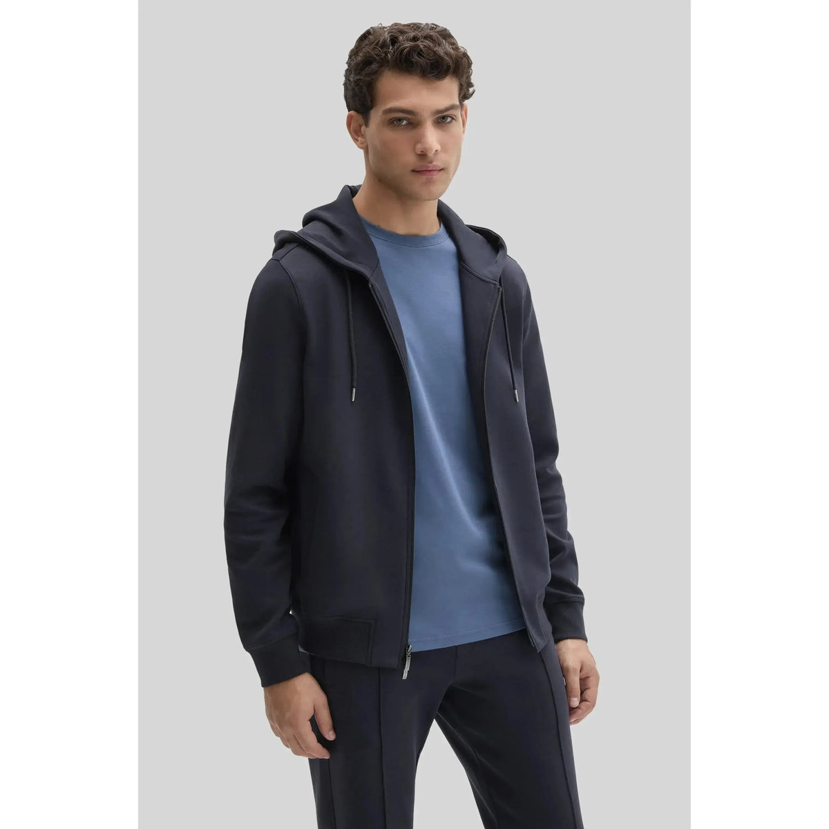 CIRO FULL ZIP HOODIE-MENS SWEATERS & KNITS-ROBERT BARAKETT-JB Evans Fashions & Footwear