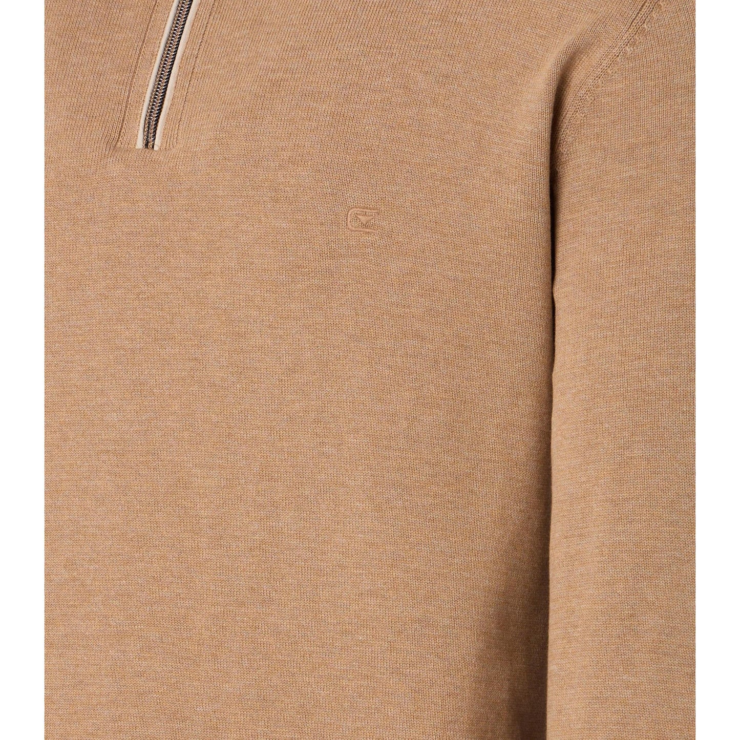 COTTON CASH 1/4 ZIP WITH TRIM-MENS SWEATERS & KNITS-CASA C MODA-JB Evans Fashions & Footwear