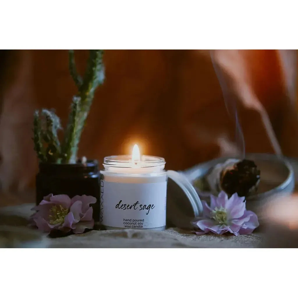 DESERT SAGE 8 OZ CANDLE-HOME-WAXXED CANDLE CO.-JB Evans Fashions & Footwear