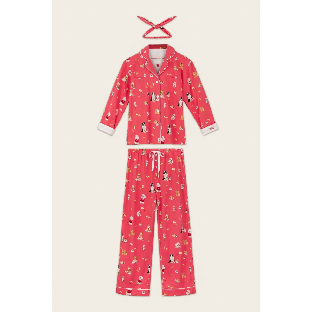 DOGS WHO BRUNCH HERITAGE FLANNEL PJ SET-LADIES LOUNGE & SLEEPWEAR-PJ SALVAGE-JB Evans Fashions & Footwear