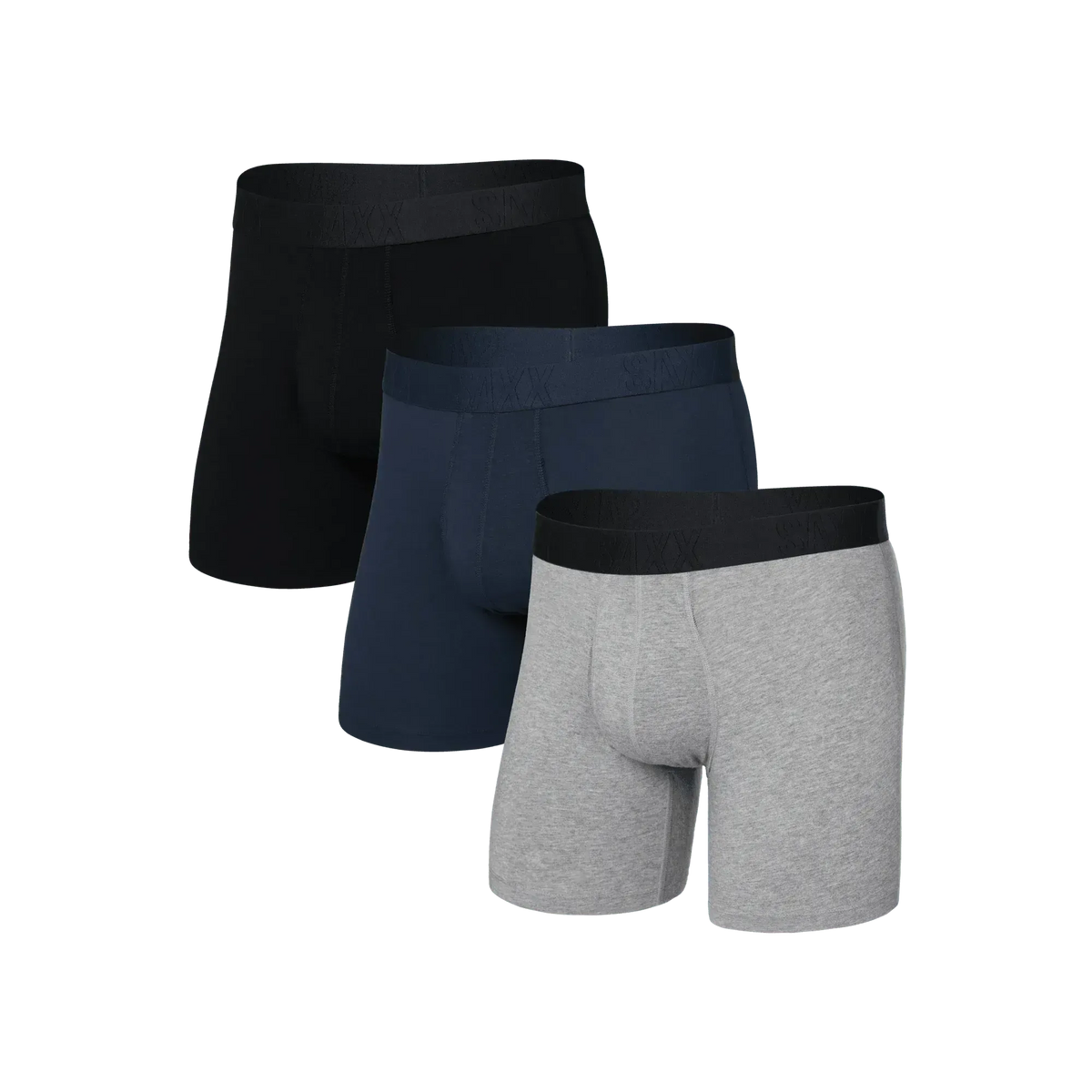 DROPTEMP COOLING COTTON BOXER BREIF FLY 3PK-MENS UNDERWEAR-SAXX UNDERWEAR-JB Evans Fashions & Footwear