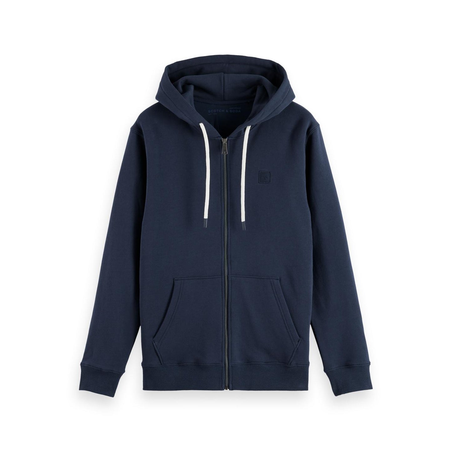 FULL ZIP LOGO HOODIE-MENS SWEATERS & KNITS-SCOTCH & SODA-JB Evans Fashions & Footwear