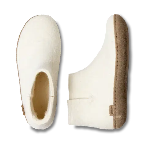 GLERUPS BOOT LEATHER WHITE-LADIES SLIPPERS-GLERUPS-JB Evans Fashions & Footwear
