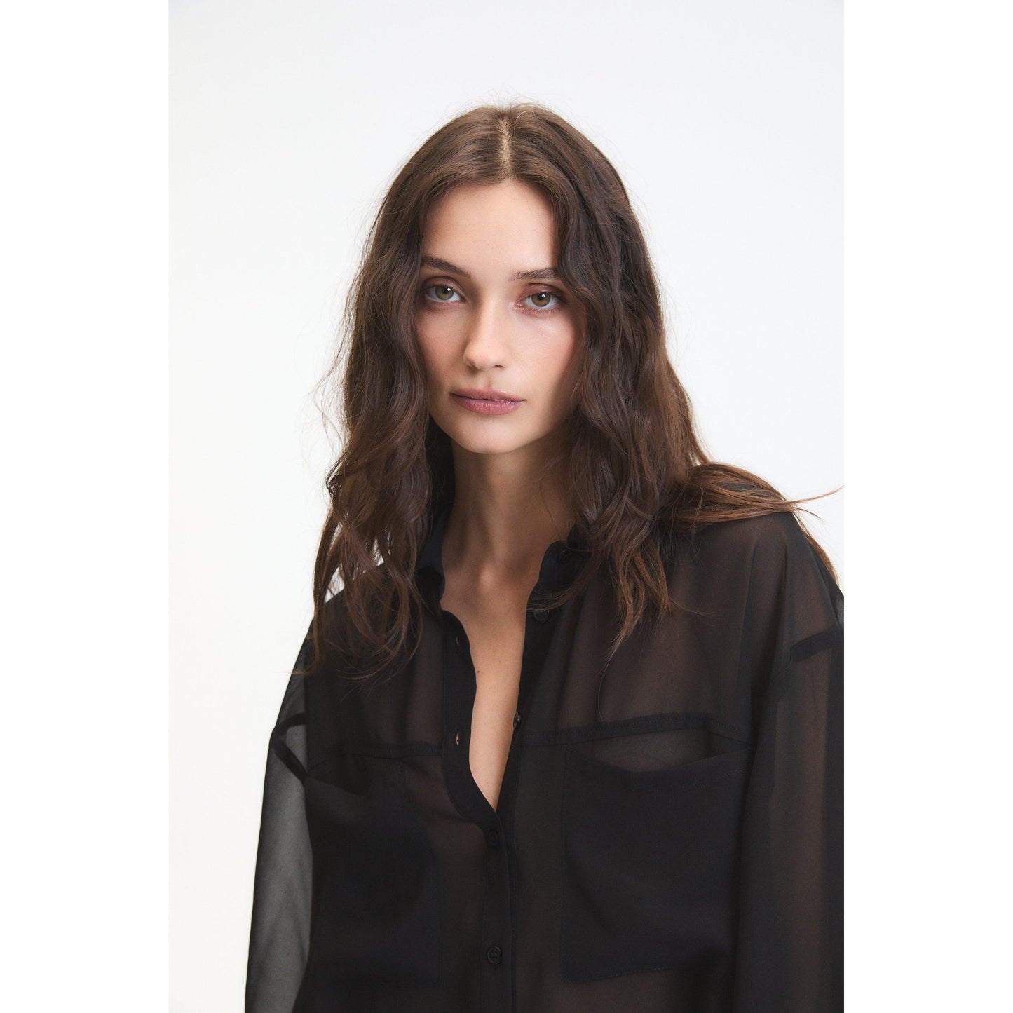GRAYSON SHEER SHIRT-LADIES TOPS-DELUC-JB Evans Fashions & Footwear