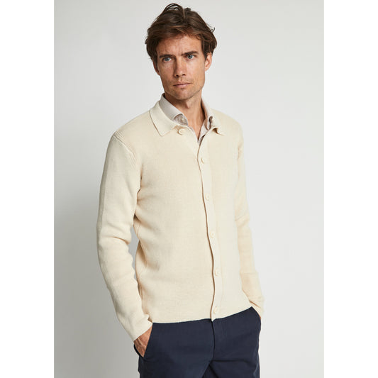 HAAKON BUTTON FRONT CARDI WITH POLO COLLAR-MENS SWEATERS & KNITS-BRUUN STENGADE-JB Evans Fashions & Footwear
