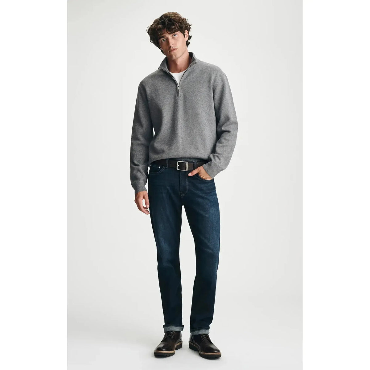 HALF ZIP SWEATER-MENS SWEATERS & KNITS-MAVI-JB Evans Fashions & Footwear