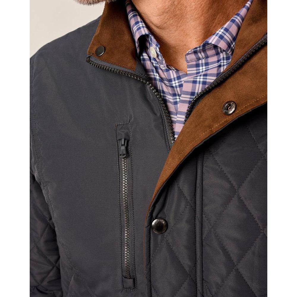 JUNO QUILTED JACKET DARK GRAY-MENS LIGHTWEIGHT COATS & JACKETS-JOHNNIE-O-JB Evans Fashions & Footwear