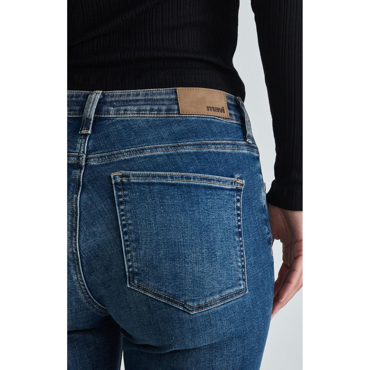 KATHLEEN MID USED FEATHER BLUE-LADIES DENIM-MAVI-JB Evans Fashions & Footwear