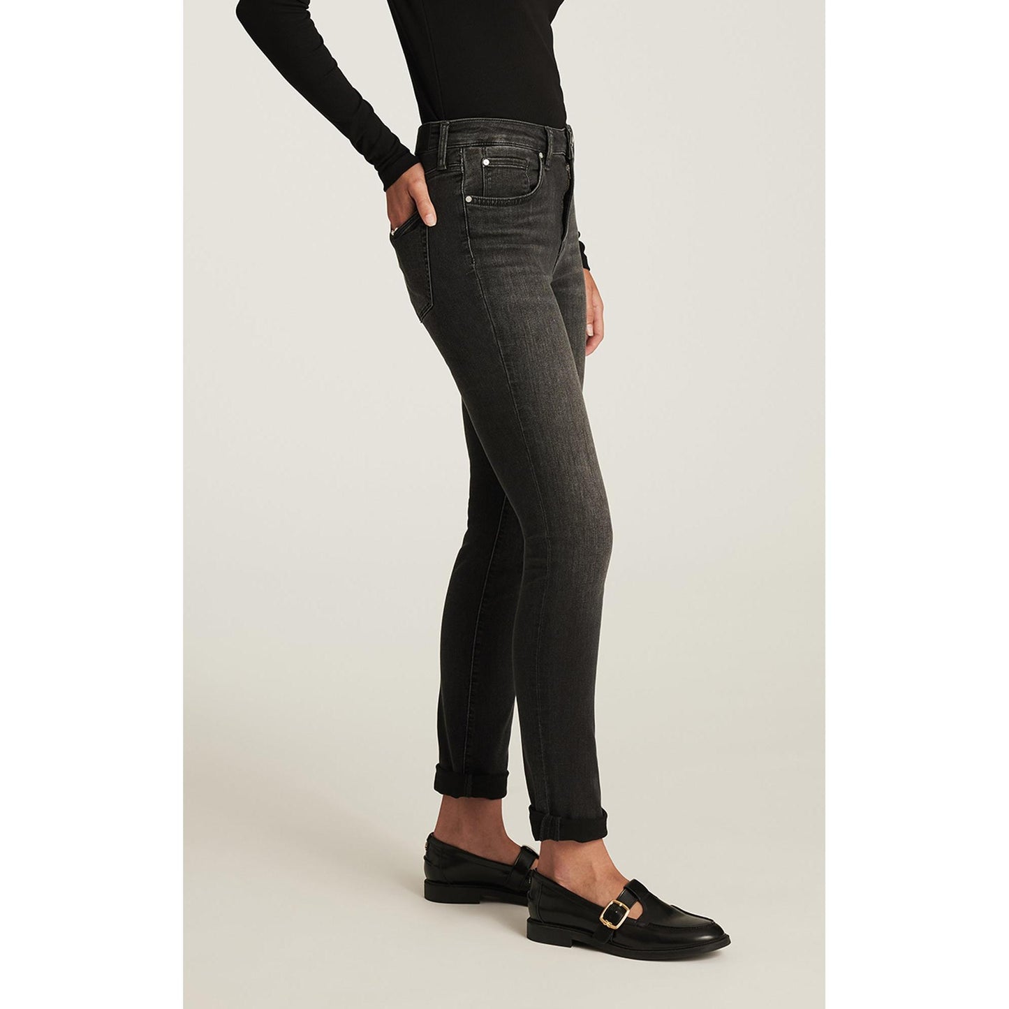 KATHLEEN SMOKE BRUSHED FEATHER BLUE-LADIES DENIM-MAVI-JB Evans Fashions & Footwear