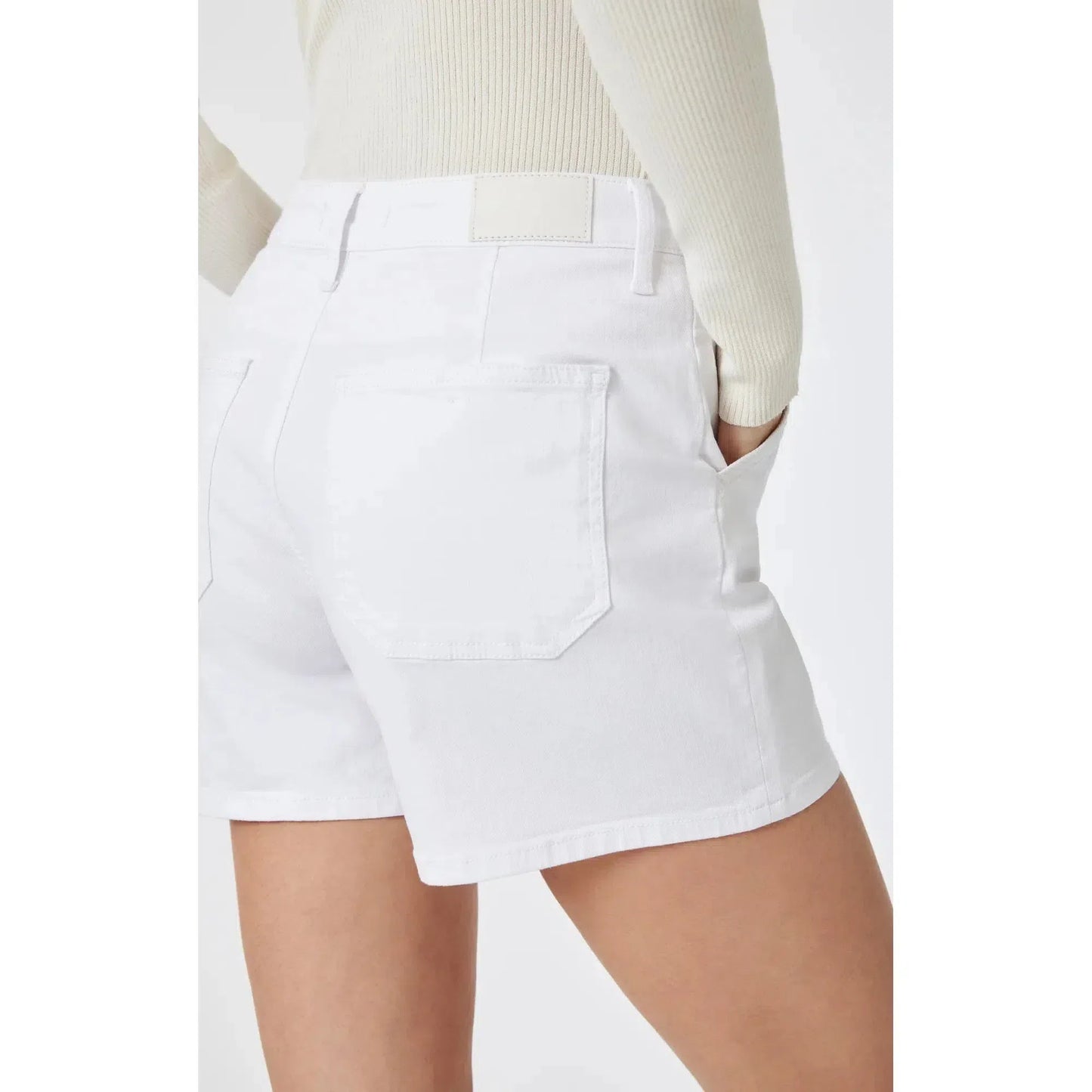 KYLIE WHITE FEATHER BLUE-LADIES SHORTS-MAVI-JB Evans Fashions & Footwear