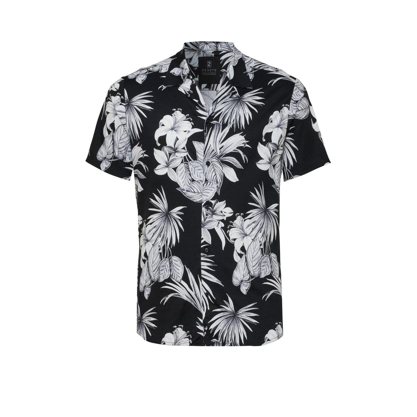 LIDO PALM PRINT JERSEY-MENS SHIRTS-DESOTO-JB Evans Fashions & Footwear