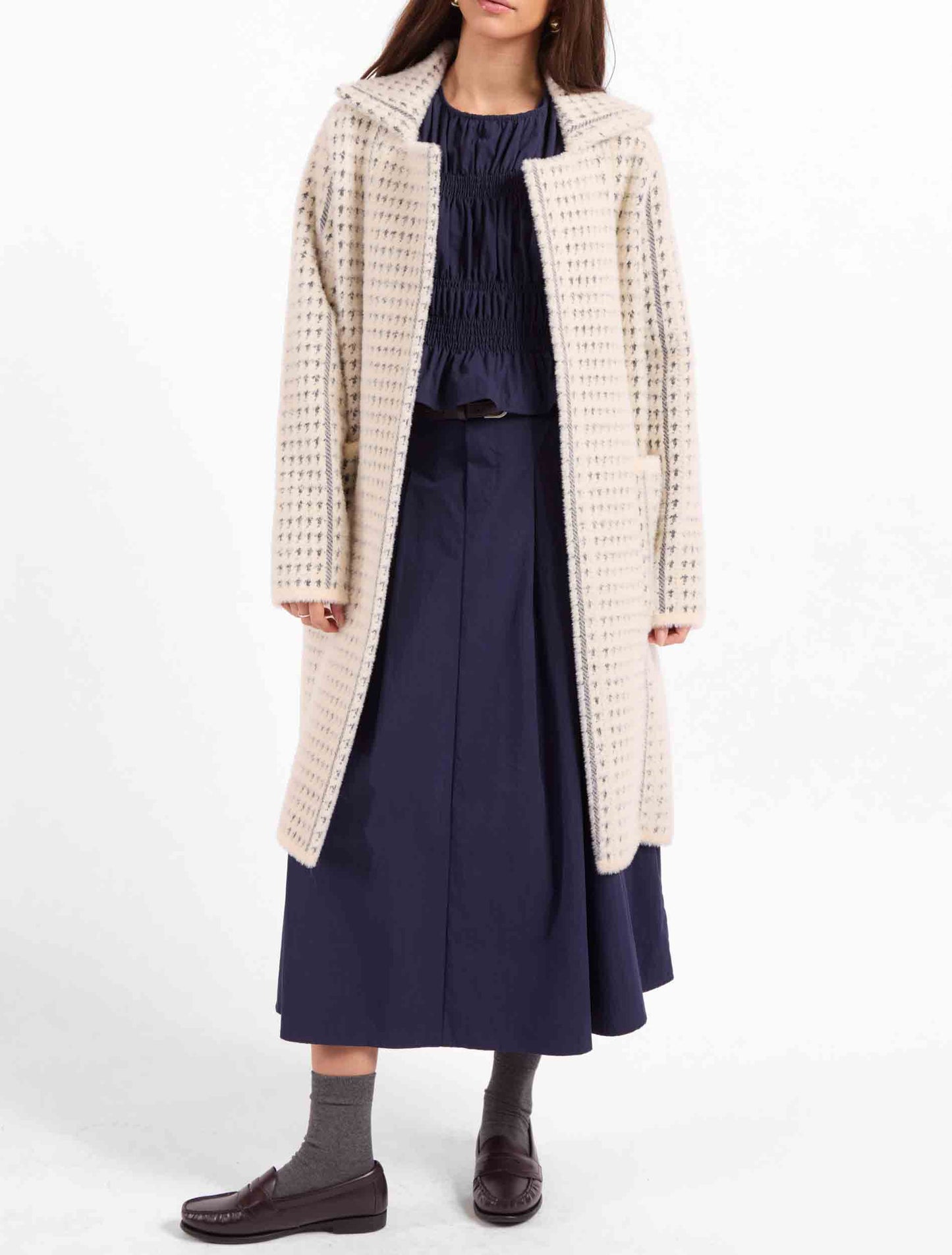 MARCEAU HOUNDSTOOTH COAT