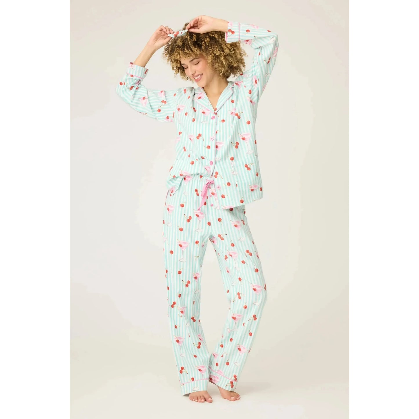 MA CHERIE FLANNEL PJ SET-LADIES LOUNGE & SLEEPWEAR-PJ SALVAGE-JB Evans Fashions & Footwear