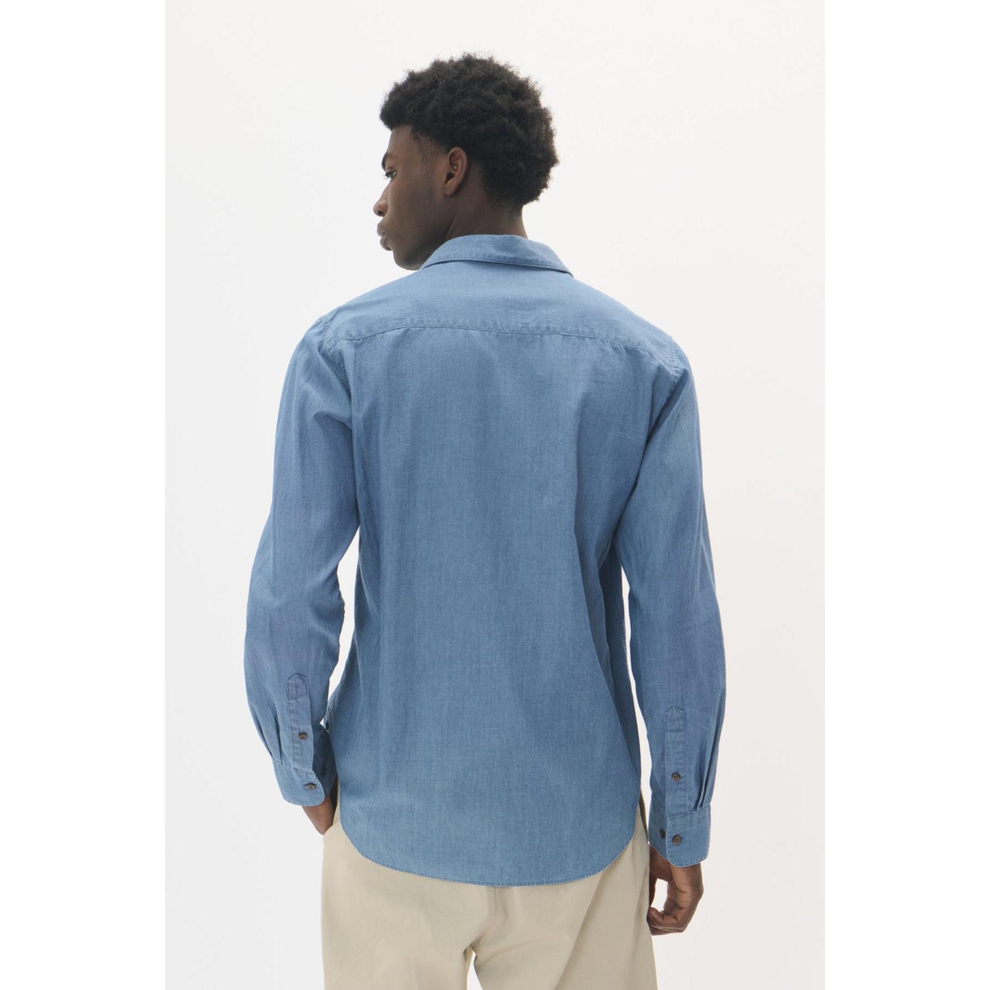 MARCO SHORT DENIM LOOK SHIRT-MENS SHIRTS-MATINIQUE-JB Evans Fashions & Footwear