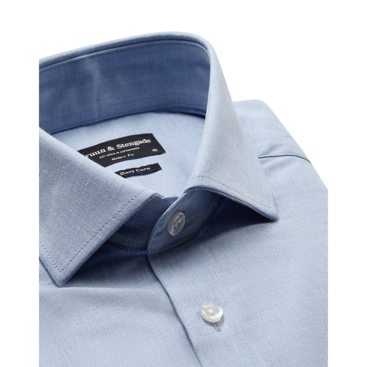 MCCOLLUM MODERN FIT MELANGE COTTON SHIRT-MENS SHIRTS-BRUUN STENGADE-JB Evans Fashions & Footwear