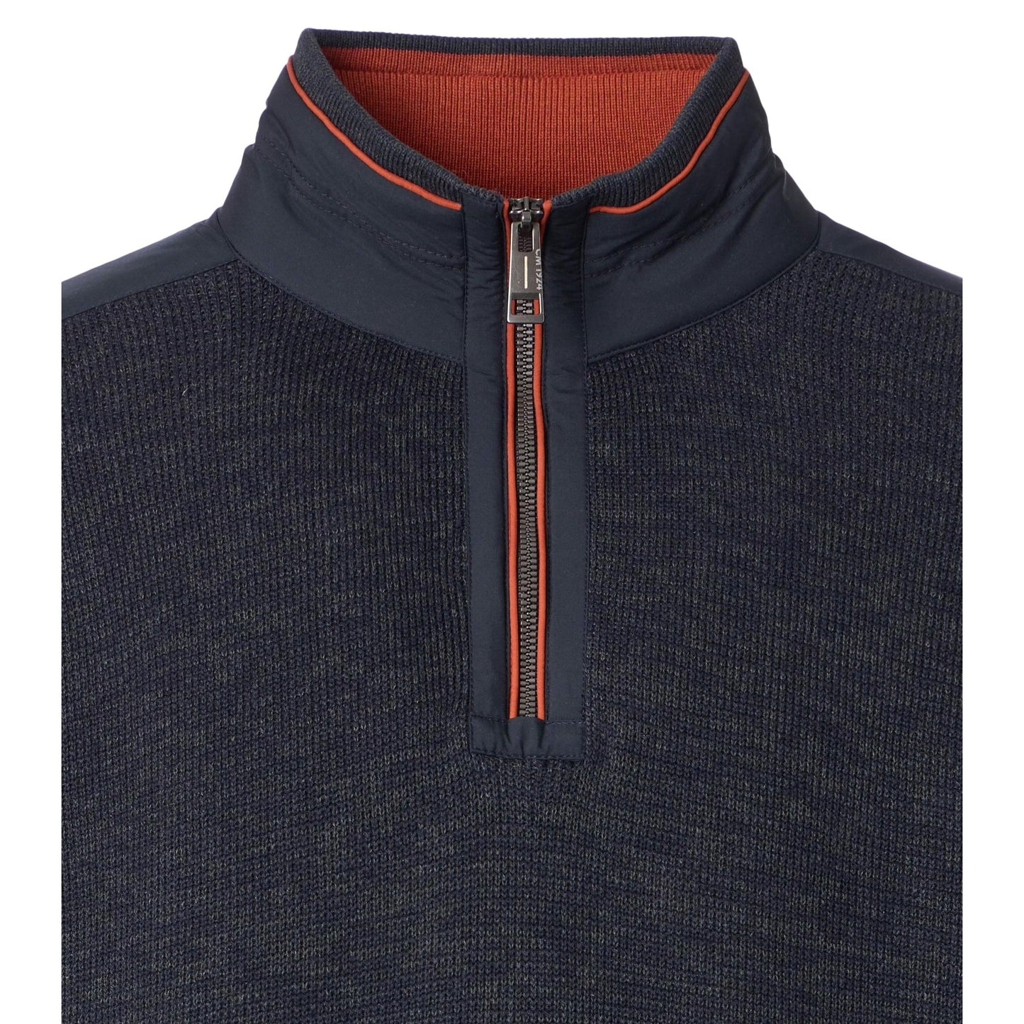 MELANGE 1/2 ZIP WITH TRIM-MENS SWEATERS & KNITS-CASA C MODA-JB Evans Fashions & Footwear
