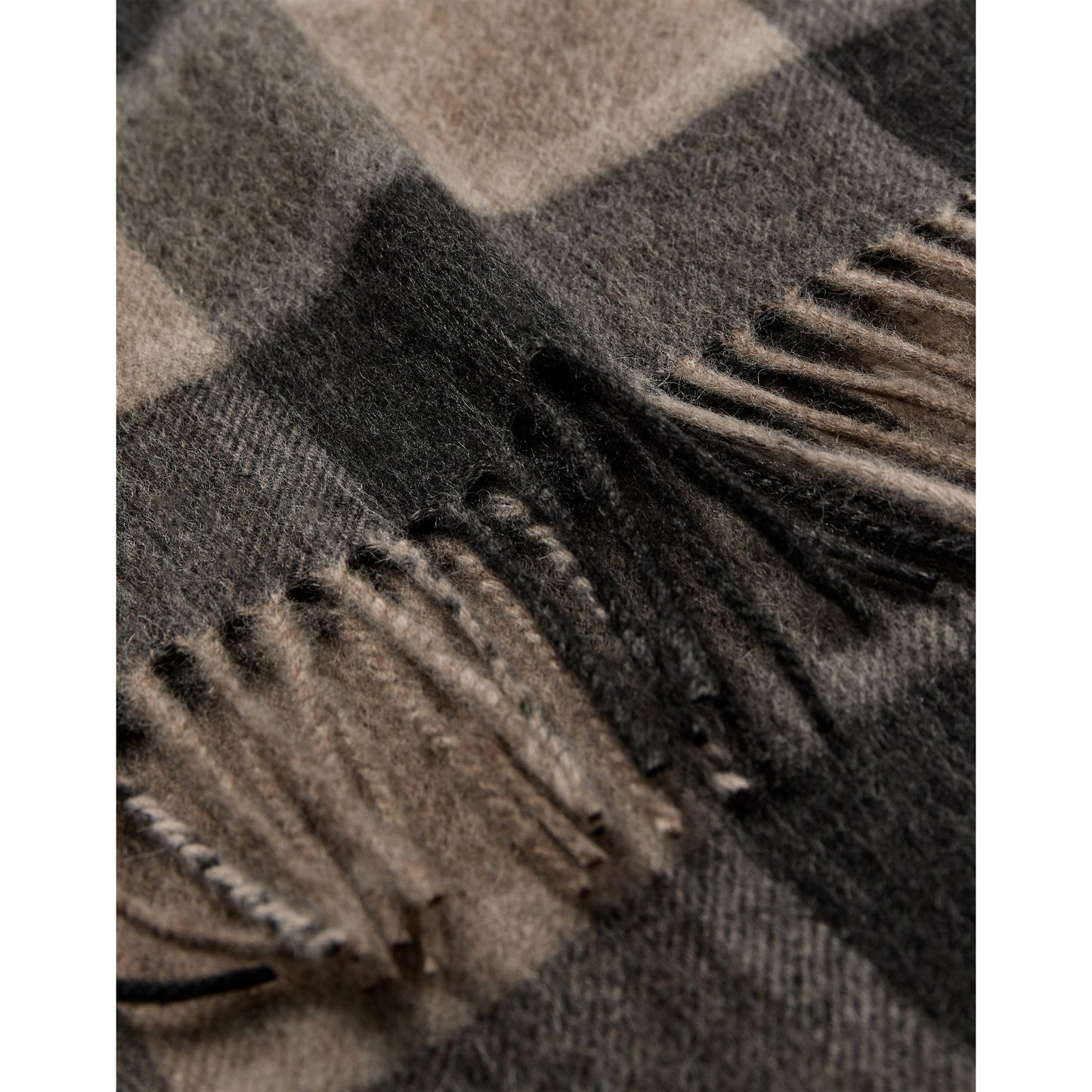 MERLIN BROWN CHECK-SCARVES-BRUUN STENGADE-JB Evans Fashions & Footwear