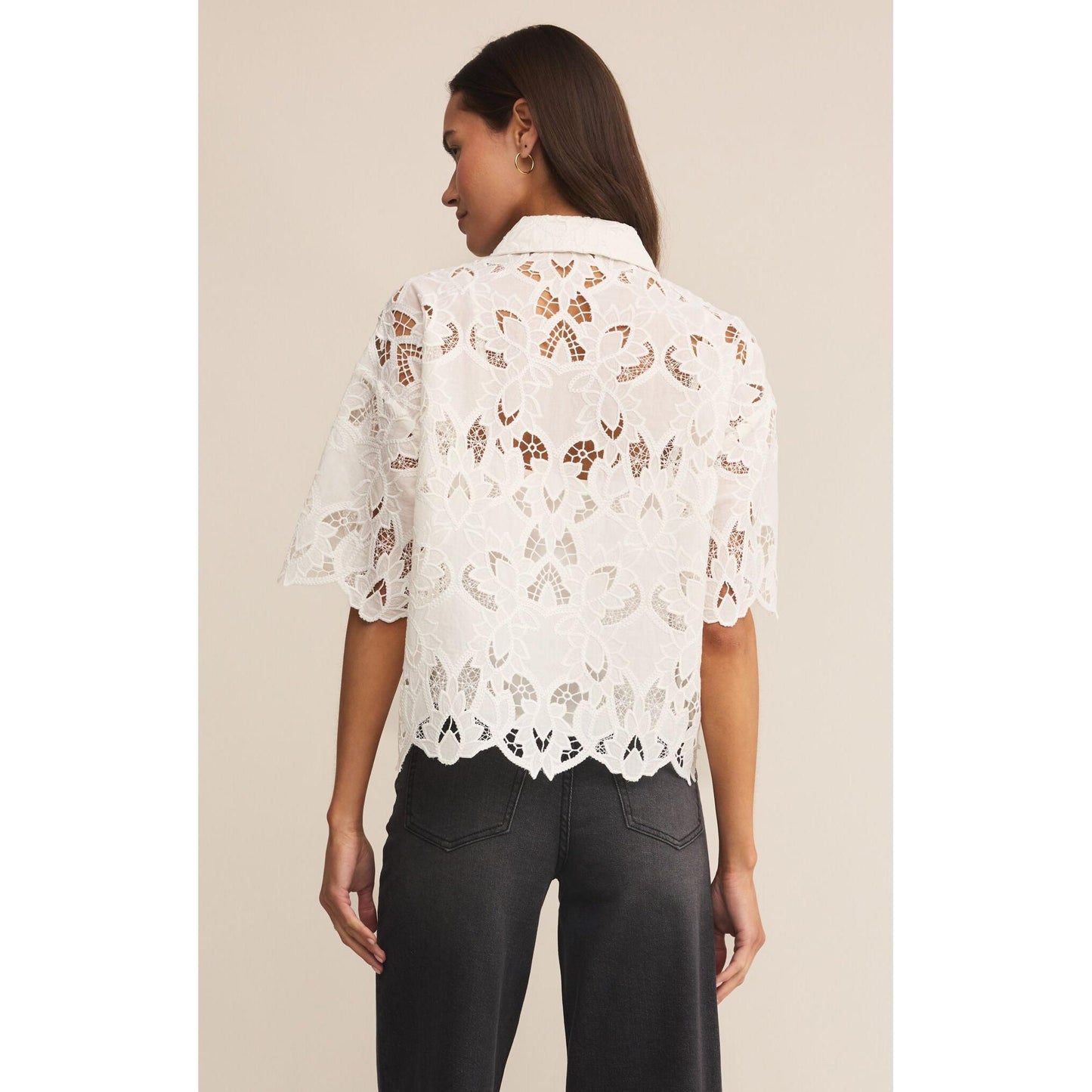 MIDNIGHT LACE TOP-LADIES TOPS-Z SUPPLY-JB Evans Fashions & Footwear