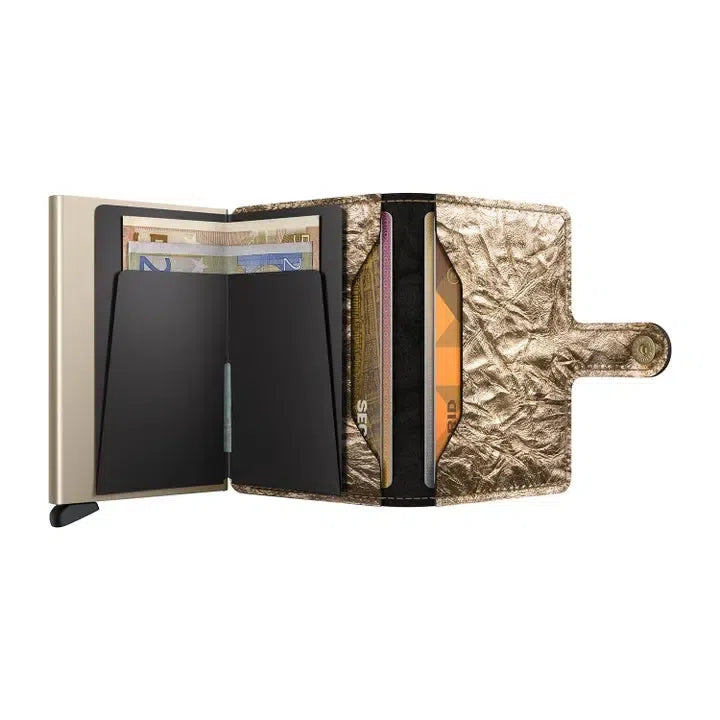 MINIWALLET CRUNCH GOLD-LADIES WALLETS-SECRID-JB Evans Fashions & Footwear