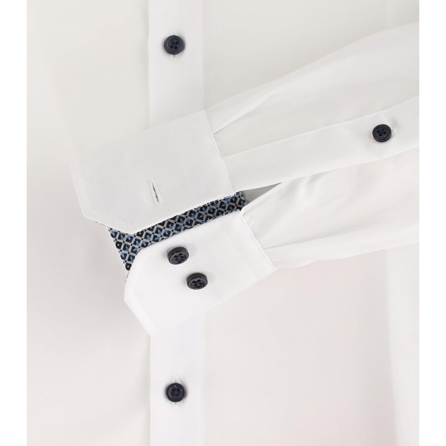 MODERN FIT CONTRAST NAVY BUTTON-MENS DRESS SHIRTS-VENTI-JB Evans Fashions & Footwear