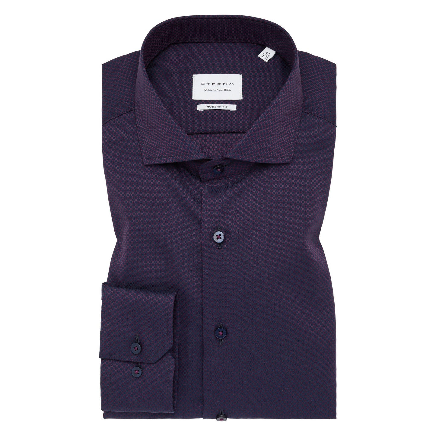 MODERN FIT JACQUARD-MENS DRESS SHIRTS-ETERNA-JB Evans Fashions & Footwear