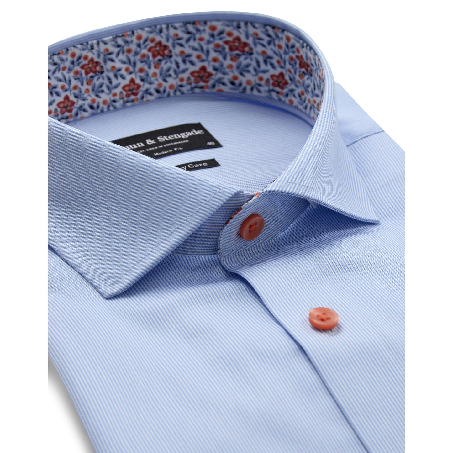 MOLLGAARD MODERN FIT STRIPED SHIRT-MENS SHIRTS-BRUUN STENGADE-JB Evans Fashions & Footwear