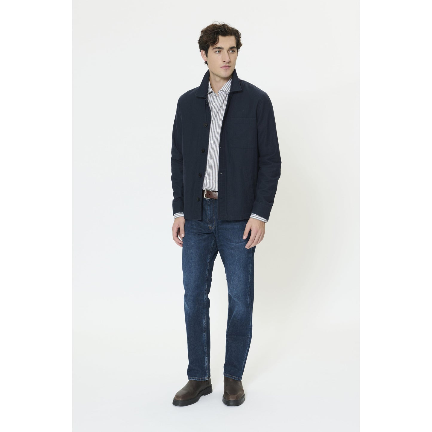ORIGINAL HERITAGE TONAL HERRINGBONE OVERSHIRT-MENS SHIRTS-MATINIQUE-JB Evans Fashions & Footwear