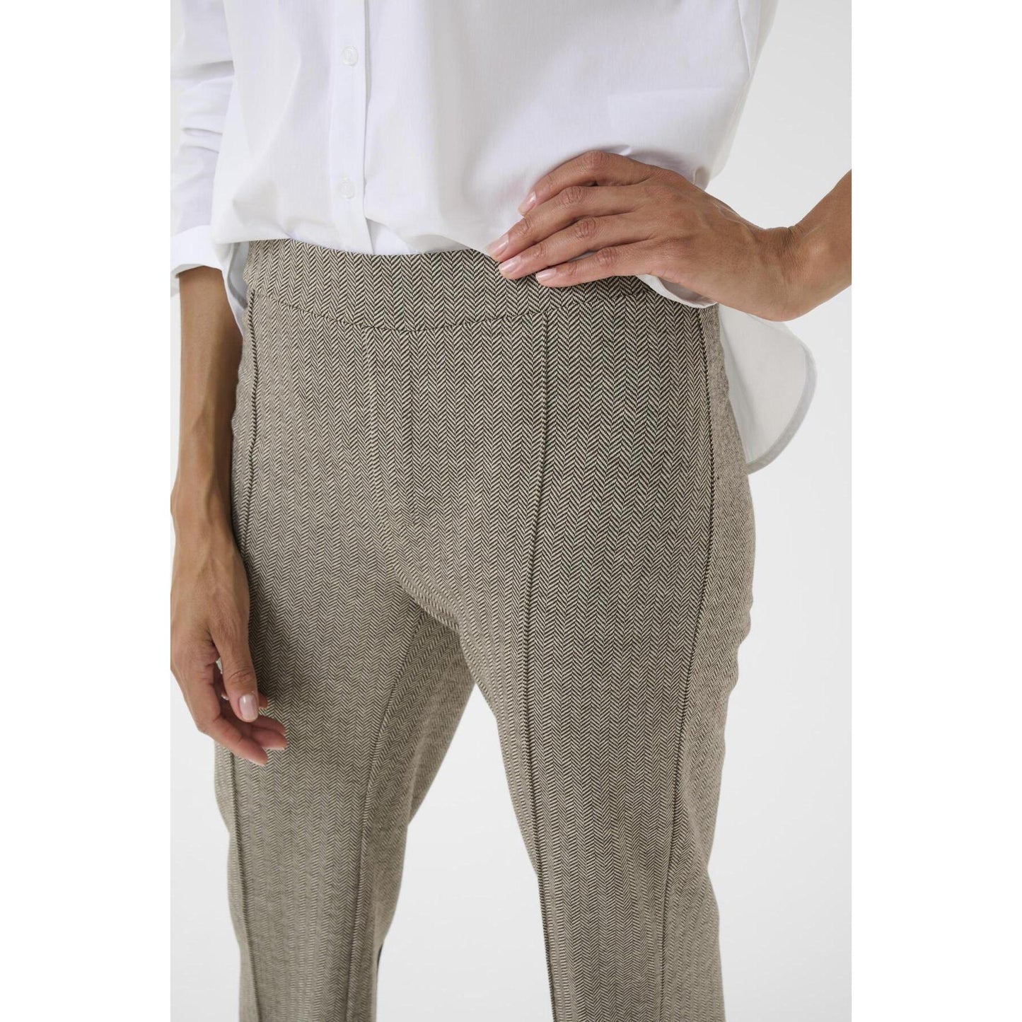 PONTAS HERRINGBONE PANT-LADIES DRESS PANTS-PART TWO-JB Evans Fashions & Footwear
