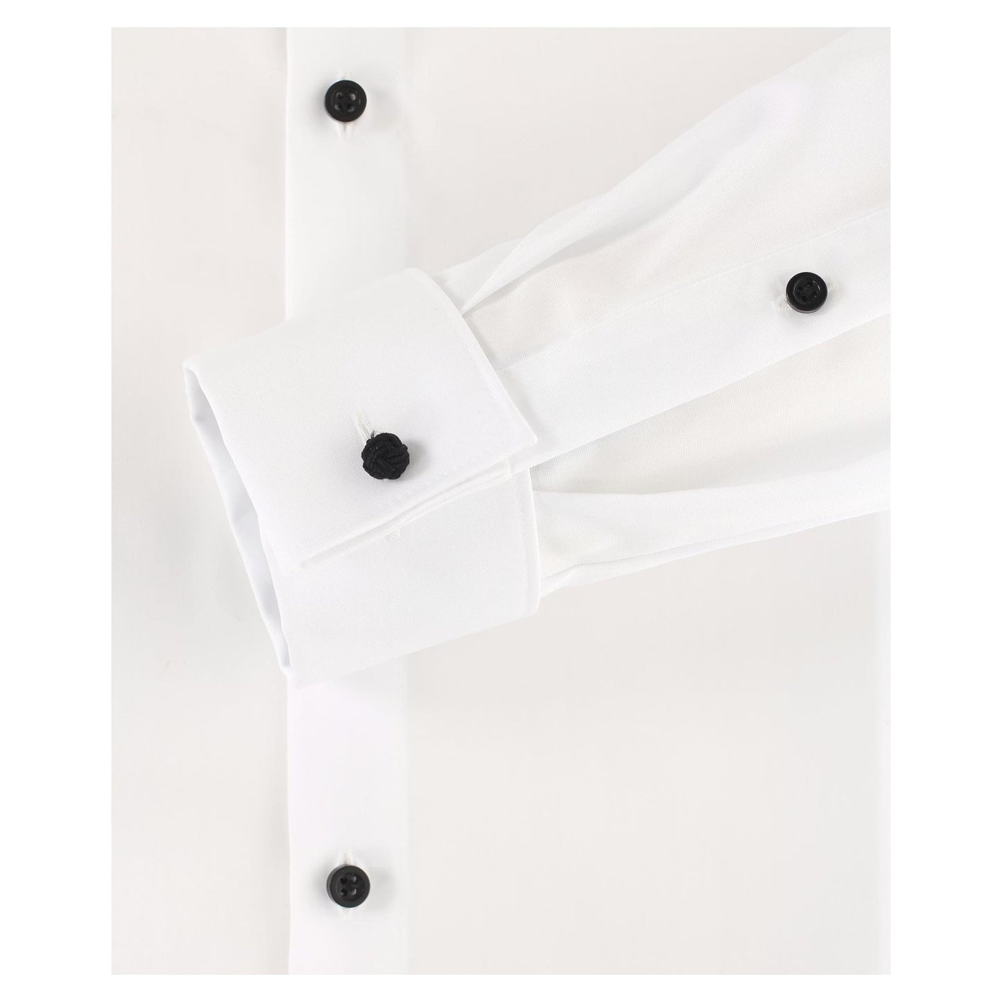 POPLIN BLACK BUTTON FRENCH CUFF-MENS DRESS SHIRTS-VENTI-JB Evans Fashions & Footwear