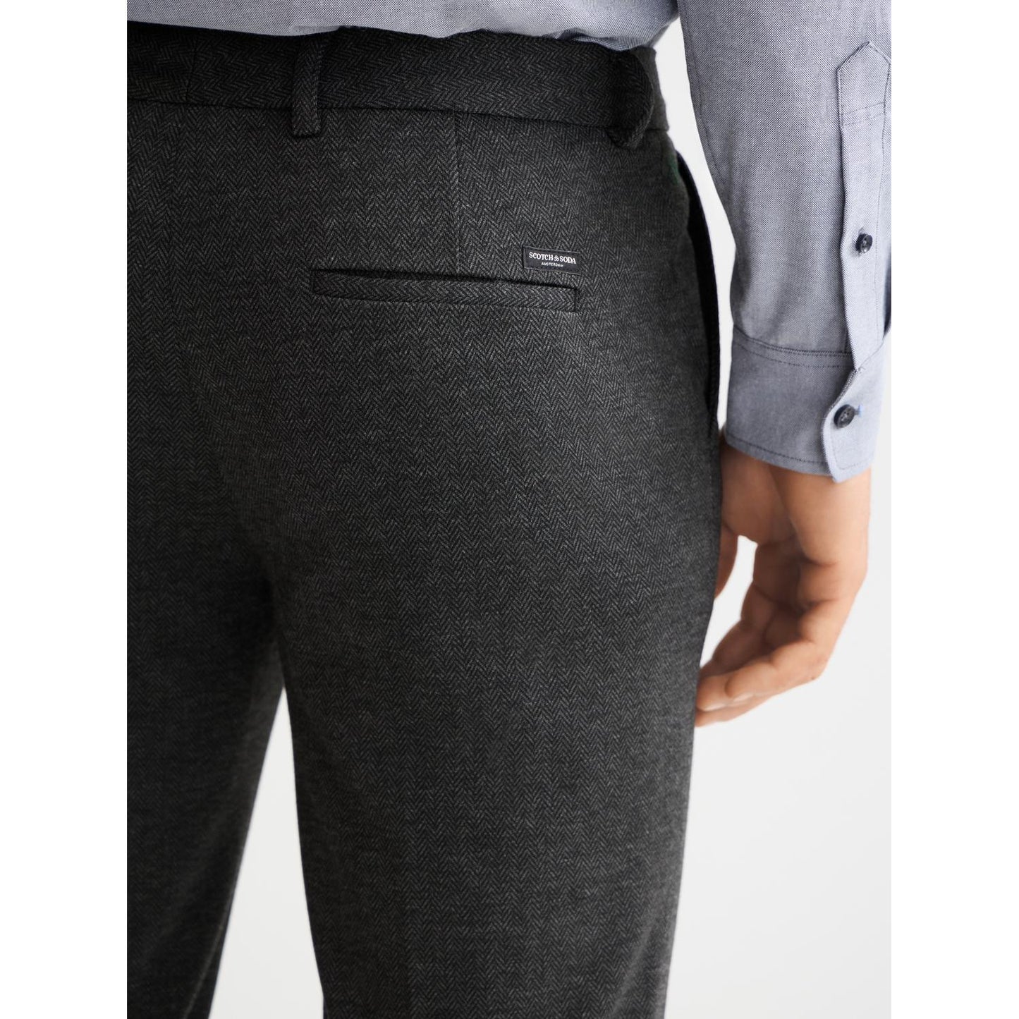 SEASONAL CORE MOTT TAILORED HERRINGBONE-MENS PANTS-SCOTCH & SODA-JB Evans Fashions & Footwear