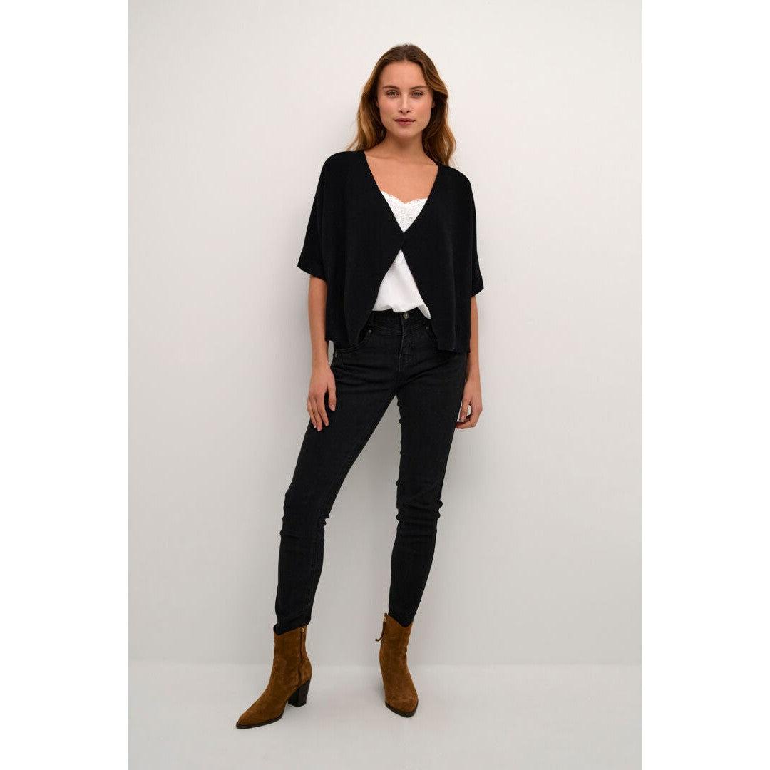SILLAR KNIT BOLERO-LADIES T-SHIRTS & TANKS-CREAM-JB Evans Fashions & Footwear