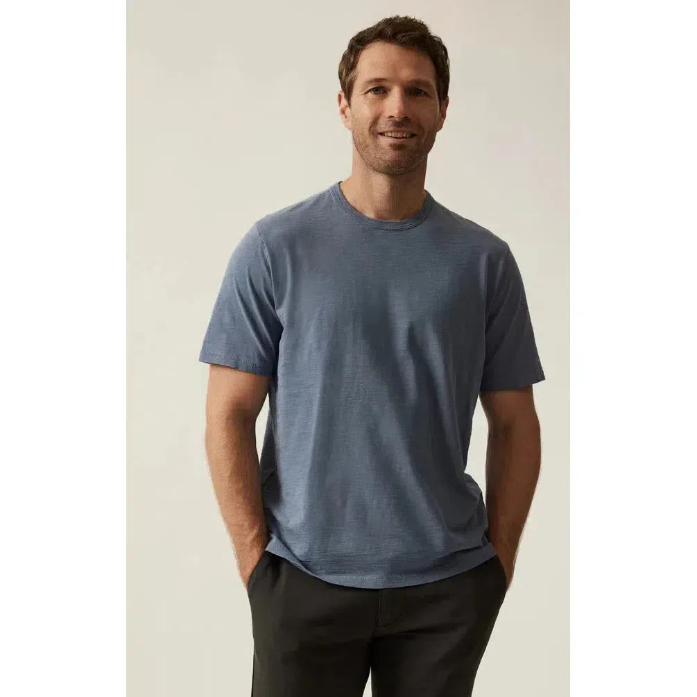 SLUB CREW NECK T-SHIRT VINTAGE BLUE-MENS T-SHIRTS & POLO'S-34 HERITAGE-JB Evans Fashions & Footwear
