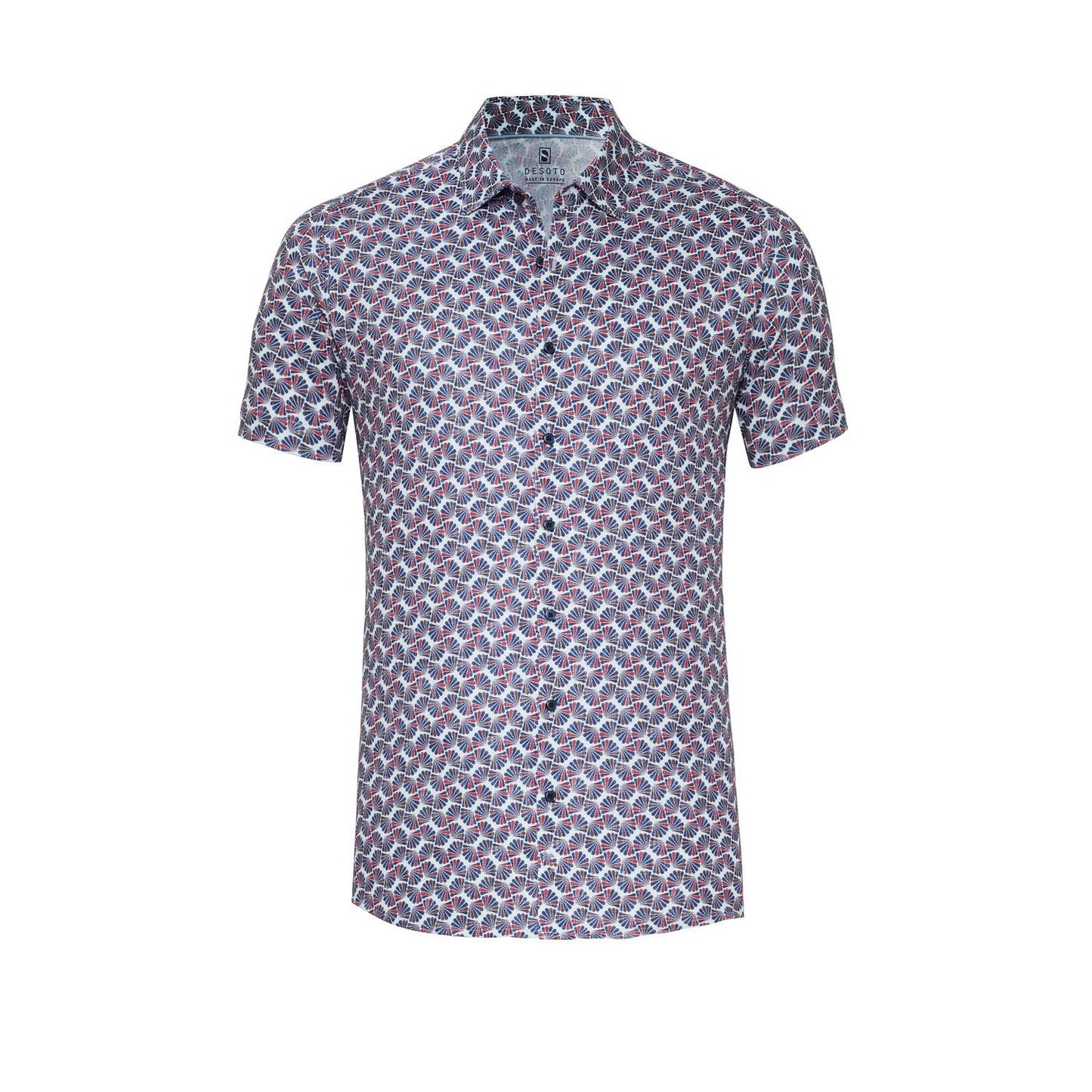 S/S FAN PRINT JERSEY STRETCH-MENS SHIRTS-DESOTO-JB Evans Fashions & Footwear