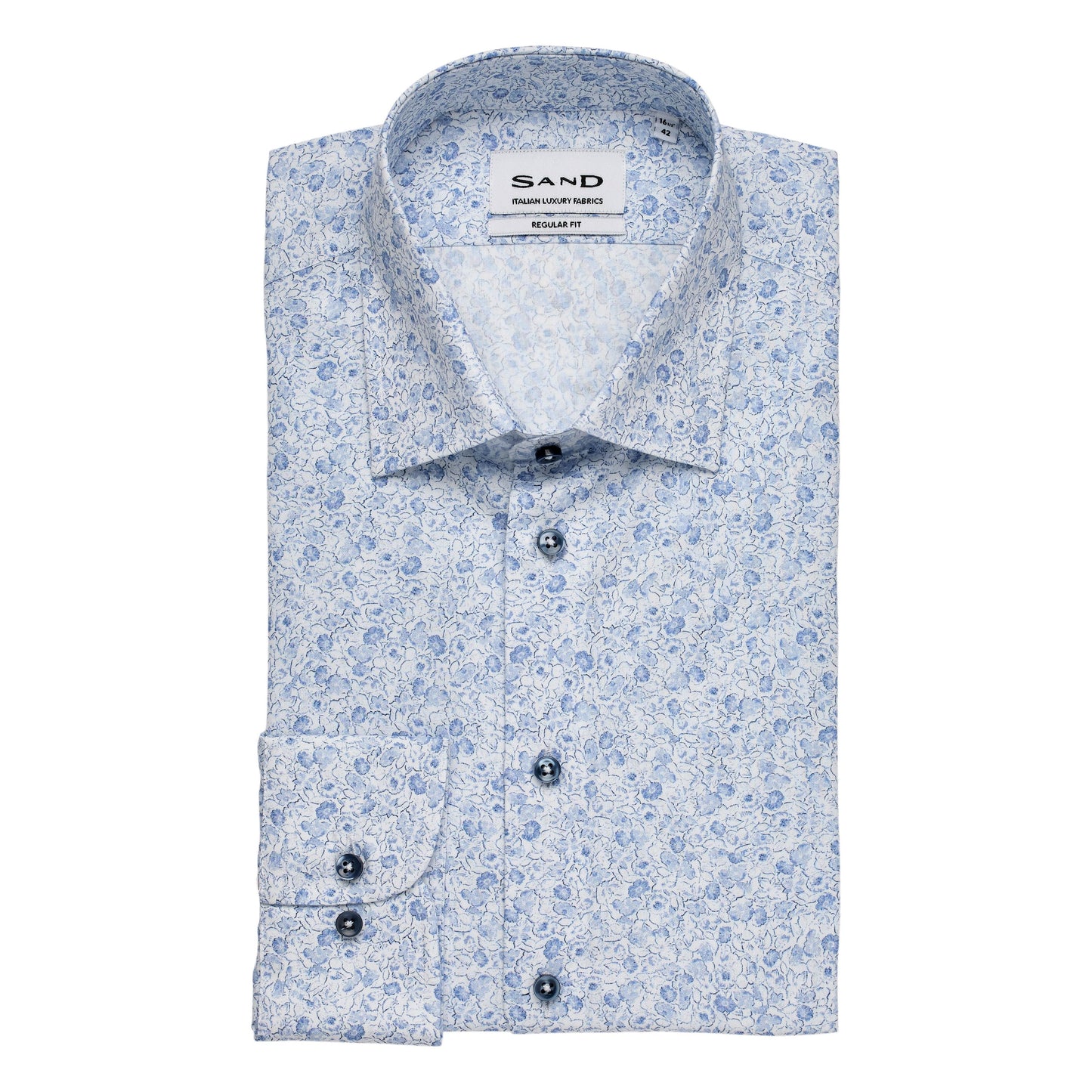 STATEN2 FLORAL PRINT-MENS DRESS SHIRTS-SAND-JB Evans Fashions & Footwear