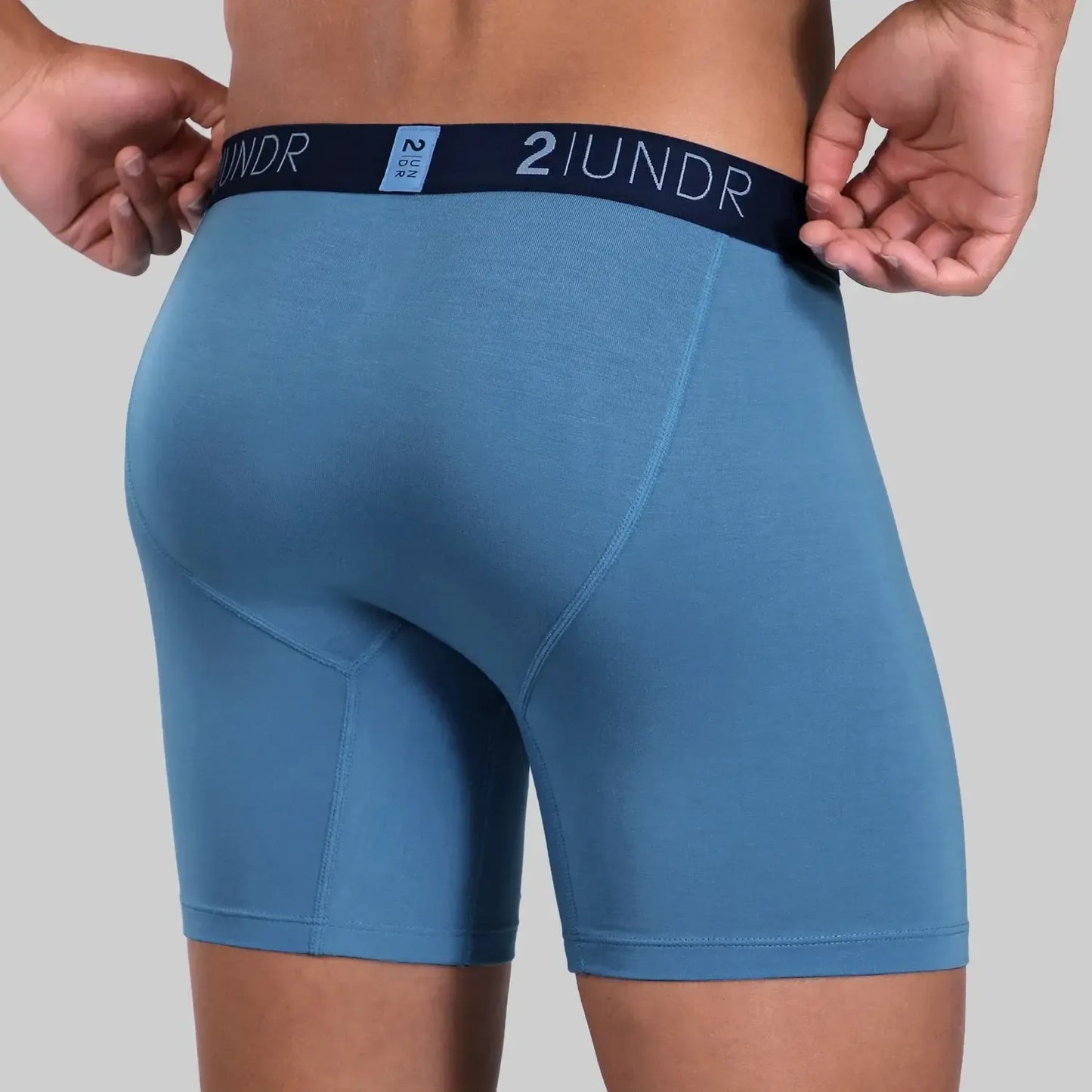 SWING SHIFT 6" BOXER BRIEF - SKY BLUE-MENS UNDERWEAR-2UNDR-JB Evans Fashions & Footwear