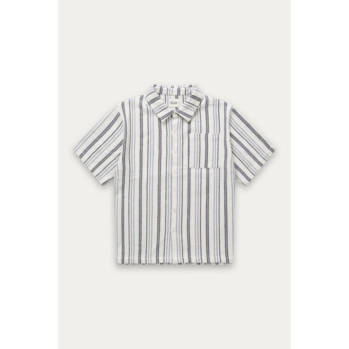 TEXTURED STRIPE SHIRT-MENS SHIRTS-KUWALLA-JB Evans Fashions & Footwear