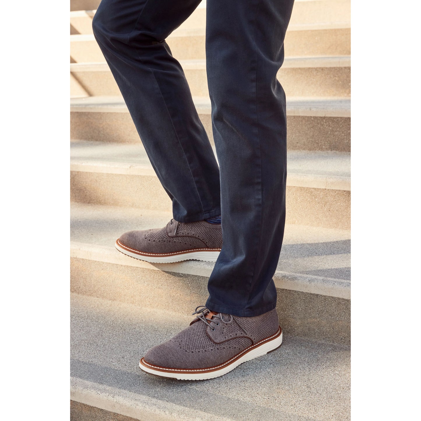 UPTON KNIT WINGTIP-MENS CASUAL FOOTWEAR-JOHNSTON & MURPHY-JB Evans Fashions & Footwear